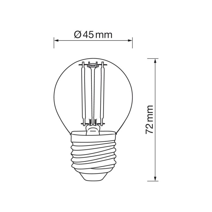 Esférica E27 6W led 4000k