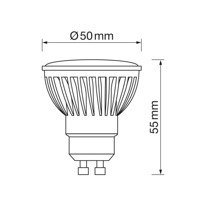 GU10 8W led aluminio 3000k