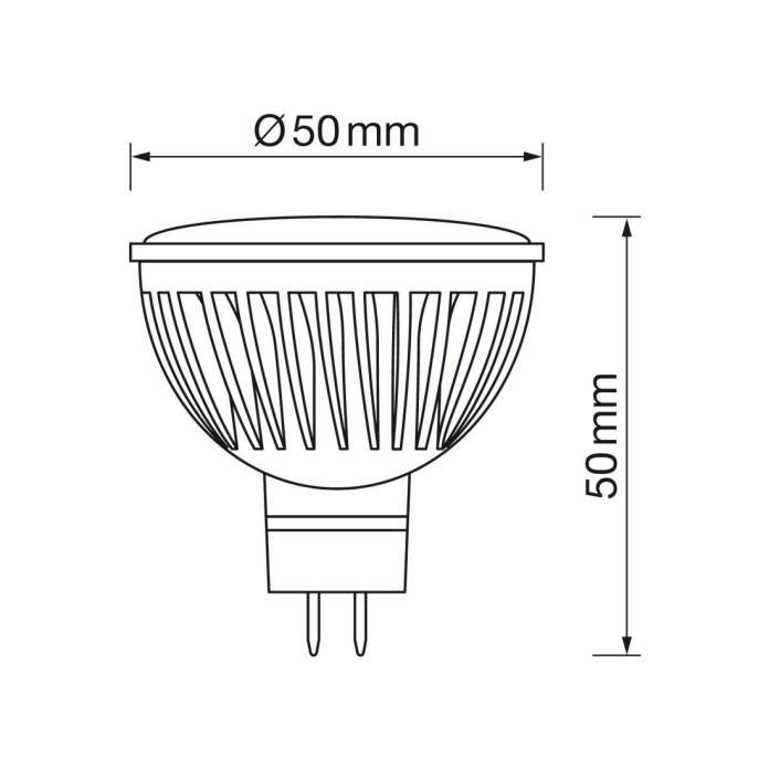 MR16 8W led aluminio 4000k