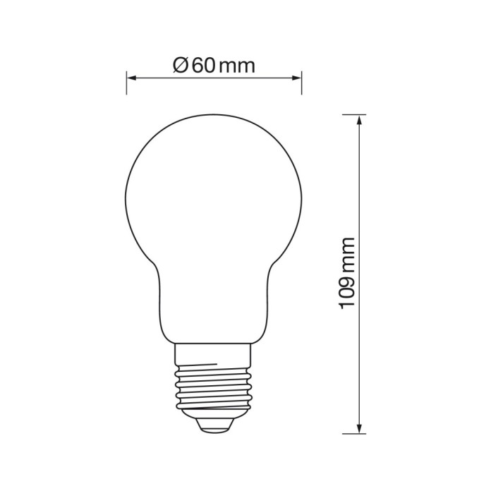 Standard CRISTAL E27 9W led 3000k