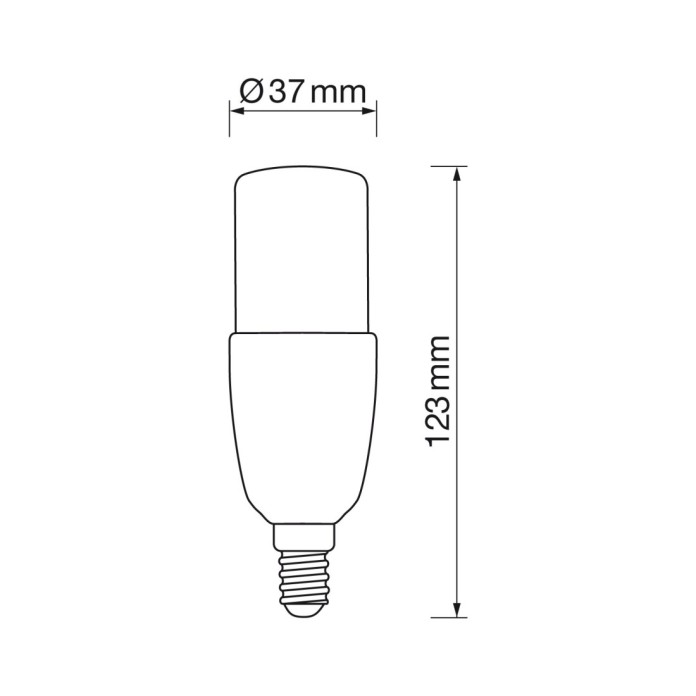 Tubular E14 9W led 3000k