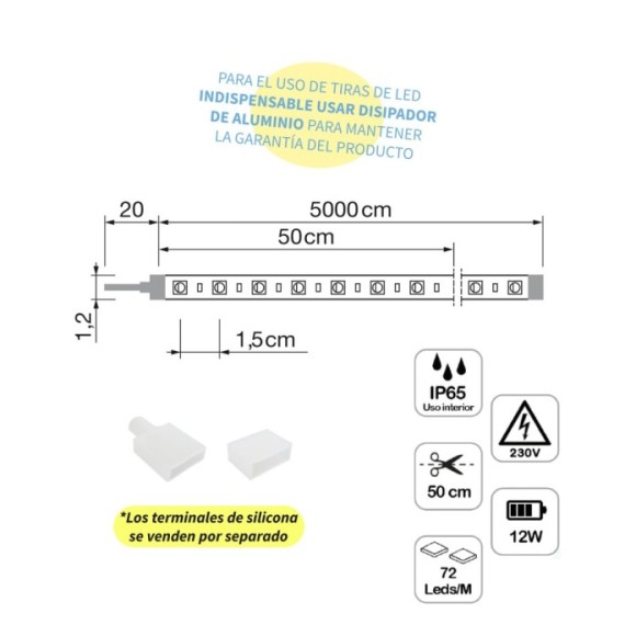 Tira de led RGB 12 W/m