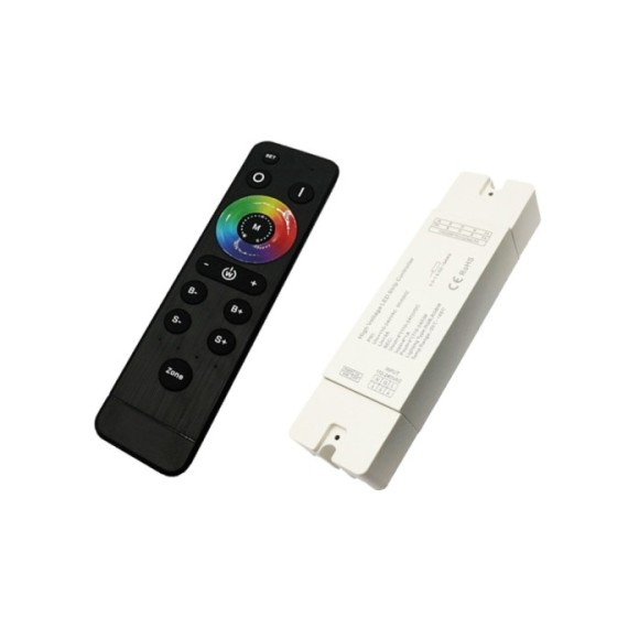 Kit controlador con mando RGB y RGBW. 4 canales. 1A / canal