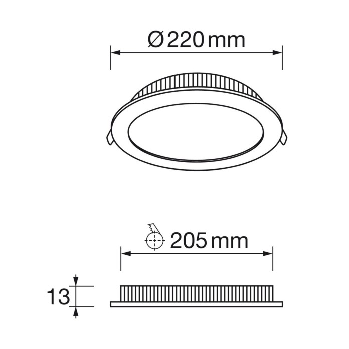 Panel extraplano redondo 18W led 4000K
