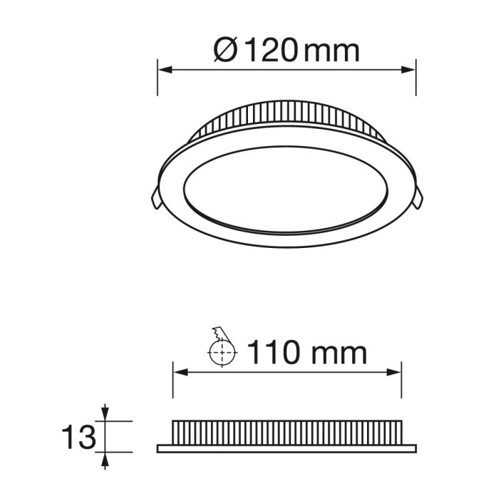 Panel extraplano cuadrado 6W led 4000K