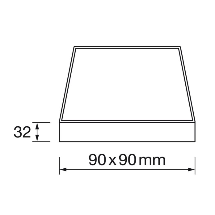 Panel superficie cuadrado 8W led 4000K