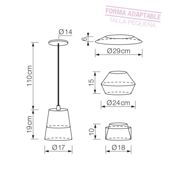 Lámpara colgante
1xE27