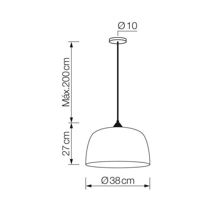 Lámpara colgante
1xE27