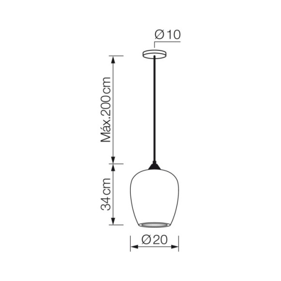 Lámpara colgante
1xE27