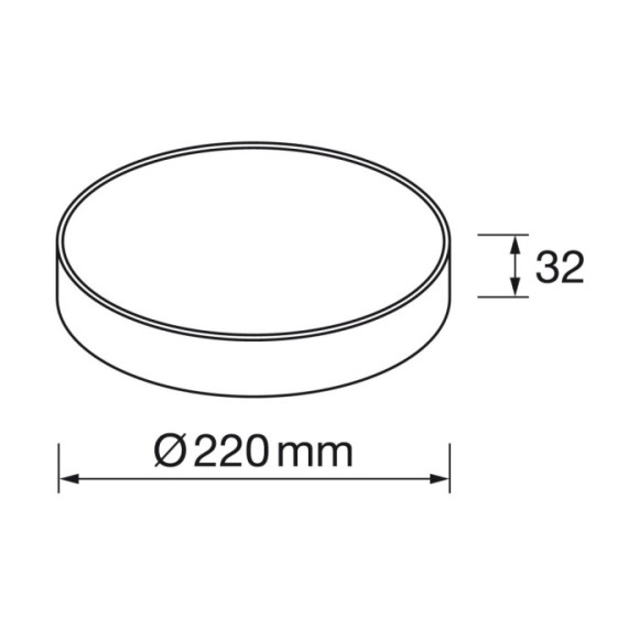 Panel superficie redondo 30W led 4000K