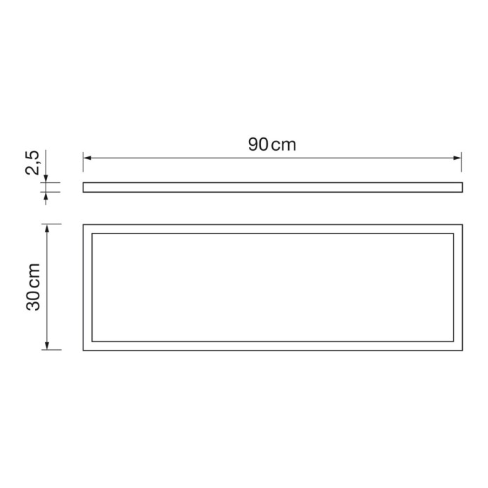 Panel rectangular 72W led