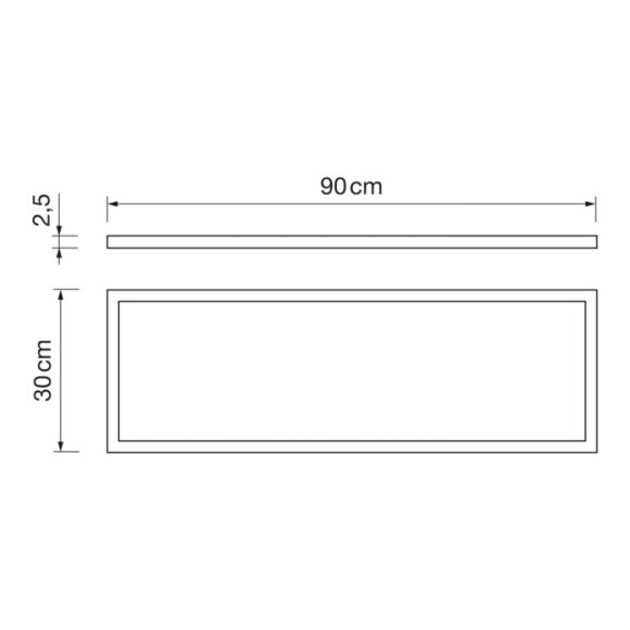 Panel rectangular 72W led