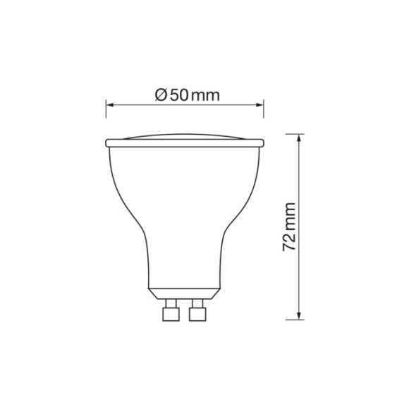 GU10 dimable RGB 5W smart led