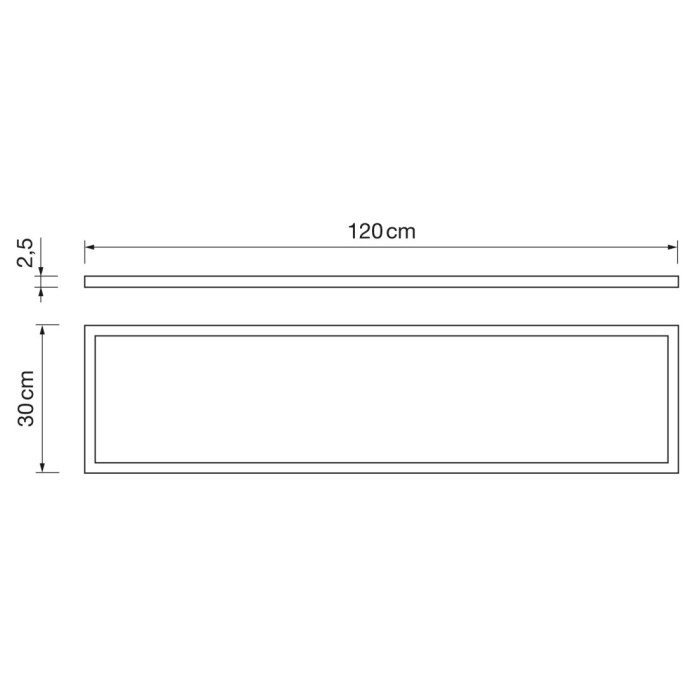Panel rectangular 72W led