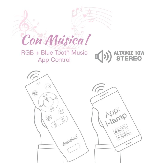 Plafón Cuarzo 50 Musical