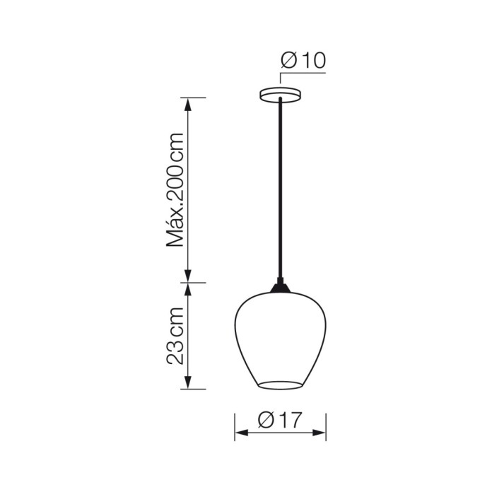 Lámpara colgante1xE27