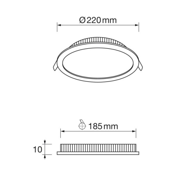 Panel extraplano redondo 30W led