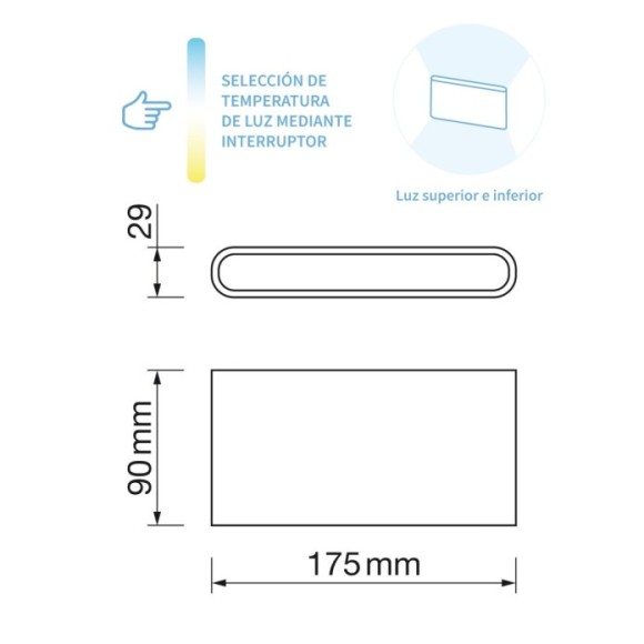 Aplique exterior 12W (6+6)