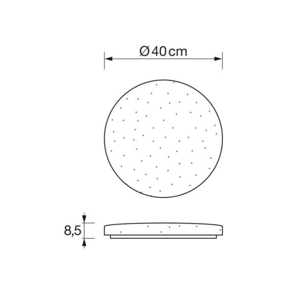 Plafón Cuarzo 40 Musical