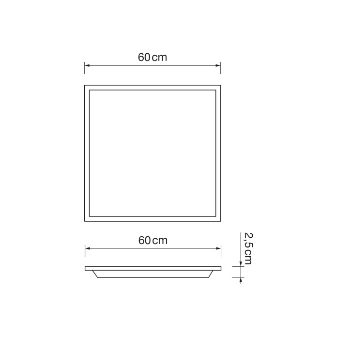 Panel cuadrado 48W led